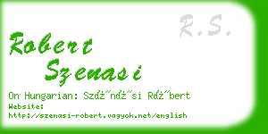 robert szenasi business card